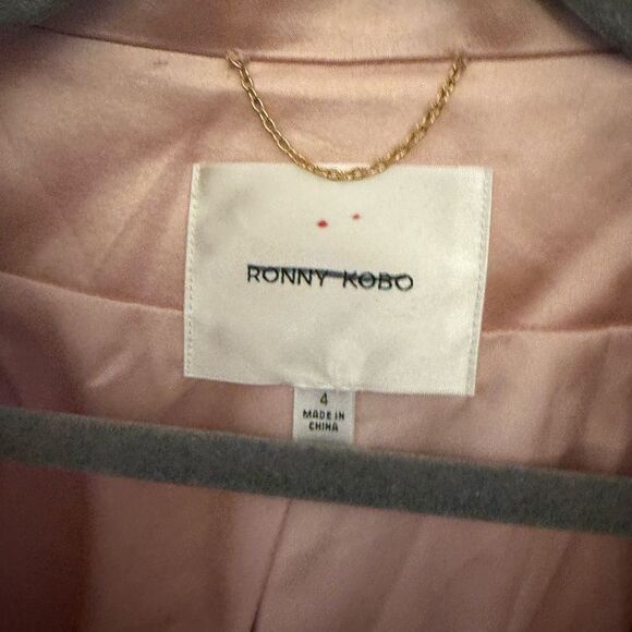 Ronny Kobo x Anthropologie Vivv Satin Blazer - Picture 7 of 8